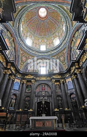 Fresque au plafond dans le dôme, Iglesia, Eglise de San Andres, Chapelle de San Isidro, Madrid, Espagne Banque D'Images