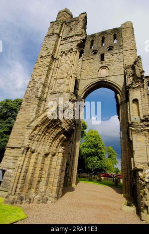 Ruin, Abbaye de Kelso, frontières écossaises, Ecosse, Borderland écossais Banque D'Images