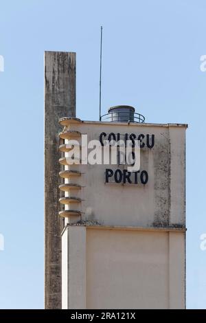 Coliseu do Porto, tour Art déco, salle de théâtre et de concert, Porto, Portugal Banque D'Images