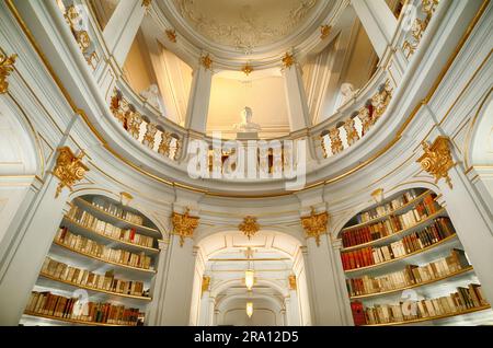 Bibliothèque de la Duchesse Anna Amalia, Rococo Hall, vue intérieure, Weimar, Thuringe, Allemagne Banque D'Images