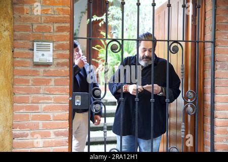 Mexico, Mexique. 29th juin 2023. Gerardo Patricio Levy Fernandez et Coco Levy, enfants de l'actrice Talina Fernandez, ont offert des interviews aux médias sur la mort de leur mère Talina Fernandez. Sur 29 juin 2023 à Mexico, Mexique. (Photo de Julian Lopez/Eyepix Group/NurPhoto) Credit: NurPhoto SRL/Alay Live News Banque D'Images