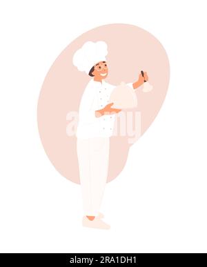 Homme professionnel chef, concept de l'équipe de restaurant Illustration de Vecteur