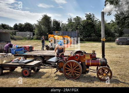 Moteur de traction à vapeur, modèle réduit miniature, exposition de vapeur de l'Angleterre, Royaume-Uni Banque D'Images