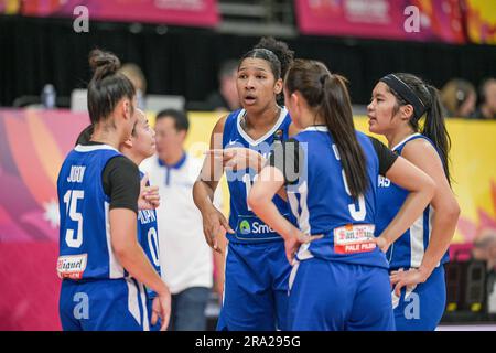 Sydney, Australie. 30th juin 2023. L'équipe de basketball féminin philippin a vu pendant la coupe d'Asie féminine 2023 de la FIBA Un match entre les Philippines et la Nouvelle-Zélande qui s'est tenu au Quay Center. Note finale - Nouvelle-Zélande 83:78 Philippines. Crédit : SOPA Images Limited/Alamy Live News Banque D'Images