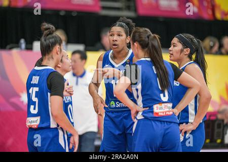 Sydney, Australie. 30th juin 2023. L'équipe de basketball féminin philippin a vu pendant la coupe d'Asie féminine 2023 de la FIBA Un match entre les Philippines et la Nouvelle-Zélande qui s'est tenu au Quay Center. Note finale - Nouvelle-Zélande 83:78 Philippines. (Photo par Luis Veniegra/SOPA Images/Sipa USA) crédit: SIPA USA/Alay Live News Banque D'Images