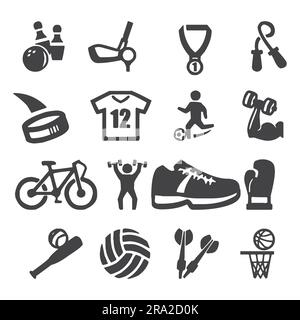 ensemble vectoriel d'icônes de sports de doodle Illustration de Vecteur