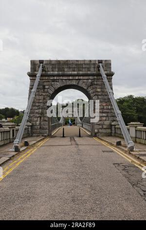 Tournez le Tide – Donna Newman - Eden-Designs sur le pont suspendu de Wellington. L'une des œuvres d'art sur le Big Hop Trail Aberdeen Scotland juin 2023 Banque D'Images