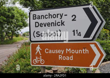 Panneau pour Aberdeenshire Ascenents Causey mounth sur le B9077