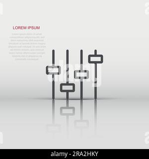 Contrôler l'icône de volume dans la télévision style. Réglage audio sign vector illustration sur fond blanc isolé. Concept commercial filtre. Illustration de Vecteur