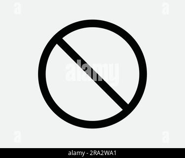 Icône ronde de restriction. Avertissement de cercle d'interdiction restreint Avertissement d'arrêt Avertissement de sécurité limité. Noir blanc Clipart graphique symbole symbole signe vecteur EPS Illustration de Vecteur