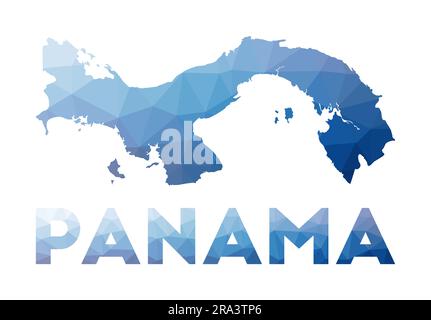 Carte poly basse du Panama. Illustration géométrique du pays. Carte polygonale Panama. Technologie, Internet, concept de réseau. Illustration vectorielle. Illustration de Vecteur