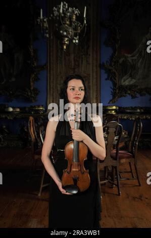 L'un des violonistes les plus accomplis d'Irlande, Mairéad Hickey. Banque D'Images