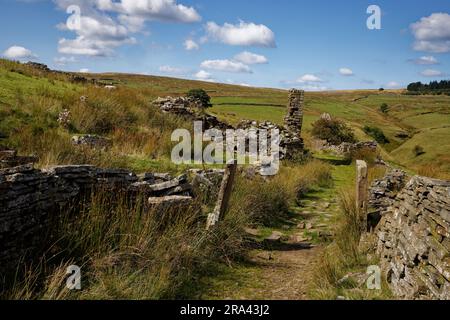 Ruines de Peak Farm Haslingden Grane Banque D'Images