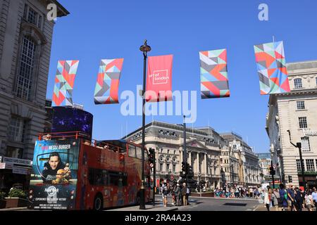 Destination touristique de choix Piccadilly Circus dans le centre de Londres, Royaume-Uni Banque D'Images