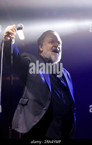 Russell Crowe vit BEI einem Konzert auf dem 57. Internationalen Filmfestival Karlovy Vary 2023 im Hotel Thermal. Karlsbad, 30.06.2023 Banque D'Images