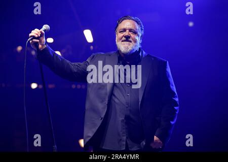 Russell Crowe vit BEI einem Konzert auf dem 57. Internationalen Filmfestival Karlovy Vary 2023 im Hotel Thermal. Karlsbad, 30.06.2023 Banque D'Images