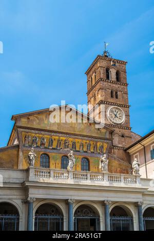 Basilique de Santa Maria à Trastevere (notre-Dame de Trastevere), Rome, Lazio, Italie Banque D'Images