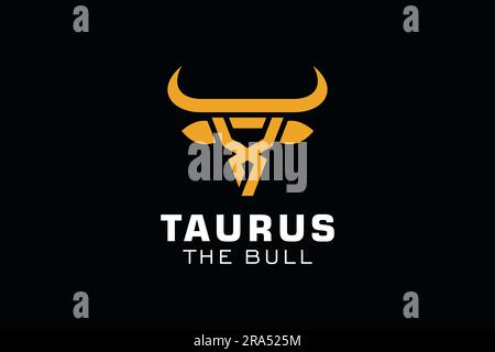 Logo Letter X, logo Bull, logo Head Bull, modèle de conception de logo monogramme Illustration de Vecteur