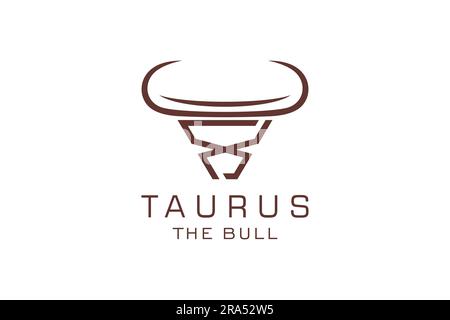 Logo Letter X, logo Bull, logo Head Bull, modèle de conception de logo monogramme Illustration de Vecteur