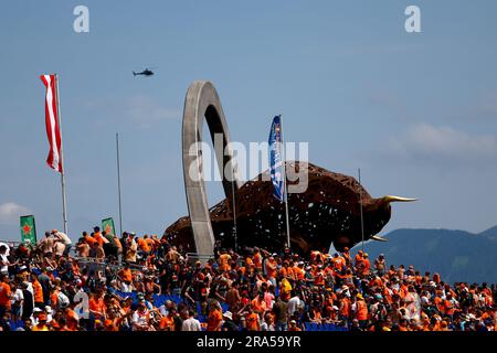 Spielberg, Autriche. 30th juin 2023. Fans dans les tribunes pendant la Formule 1 2023 Rolex Grosser Preis von Osterreich, Grand Prix autrichien 2023, 9th tour du Championnat du monde de Formule 1 2023 de 30 juin à 2 juillet 2023 sur l'anneau de taureau rouge, à Spielberg, Autriche - photo DPPI crédit: DPPI Media/Alamy Live News Banque D'Images