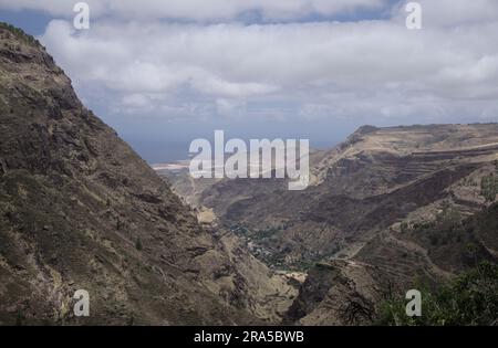 Gran Canaria, vallée d'Agaete au nord-ouest de l'île Banque D'Images