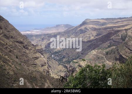 Gran Canaria, vallée d'Agaete au nord-ouest de l'île Banque D'Images