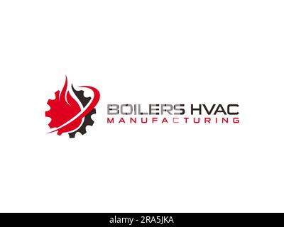 Logo HVAC, ventilation de chauffage et climatisation, collection de modèles de logo HVAC Illustration de Vecteur