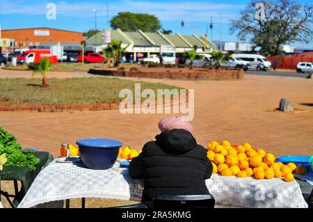 Agriculteurs biologiques dans la province du Limpopo le jour du marché Banque D'Images