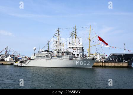 Den Helder, pays-Bas. 30 juin 2023. Deux frégates de la marine hollandaise pendant les jours de la marine. Photo de haute qualité Banque D'Images