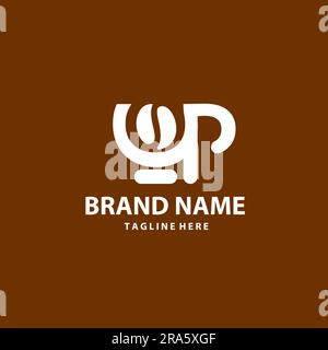 Lettre abstraite initiale TASSE café bean restaurant logo Illustration de Vecteur