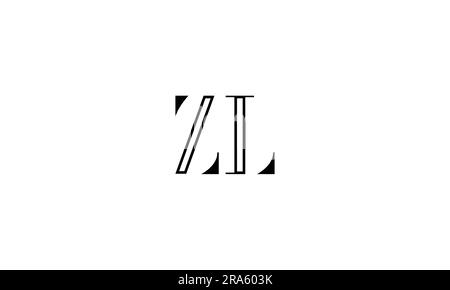 ZL, LZ, lettres abstraites logo Monogram Illustration de Vecteur