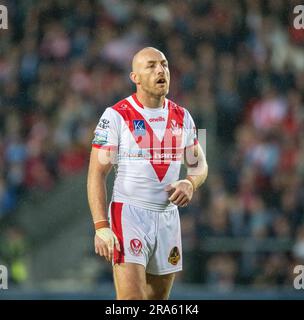 St Helens, Merseyside, Angleterre 30th juin 2023. St Helens James Roby, au cours du St Helens Rugby football Club V Castleford Tigers au stade totalement Wicked, The Betfred Super League (image de crédit : ©Cody Froggatt/Alamy Live news) Banque D'Images