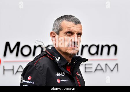 Spielberg, Mezzolombardo, Autriche. 1st juillet 2023. Guenther Steiner ( Team principal Haas F1 Team) parler aux médias avant le Sprint Shootout au circuit Red Bull Ring à Spielberg, Autriche (Credit image: © Daisy Facinelli/ZUMA Press Wire) USAGE ÉDITORIAL SEULEMENT! Non destiné À un usage commercial ! Banque D'Images