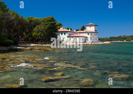 Villa, Veli Brijun, Brijuni National Park Island, Istria, Croatie Banque D'Images