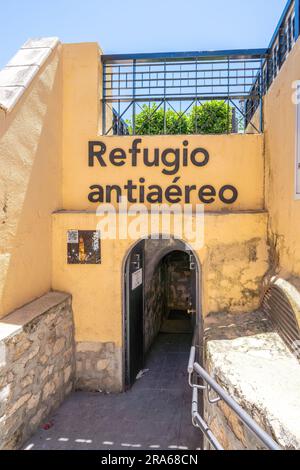 Abri de RAID aérien utilisé pendant la guerre civile espagnole - Jaen, Espagne Banque D'Images