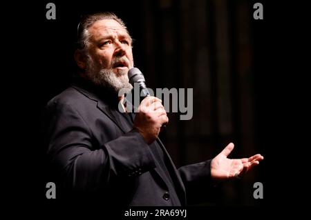 Russell Crowe Beim Trial screening des Kinofilm 'Maître et Commandant: L'extrême du monde / Maître et Commandant: Bis ans Ende der Welt' auf dem 57. Internationalen Filmfestival Karlovy Vary 2023 im Hotel Thermal. Karlsbad, 01.07.2023 Banque D'Images