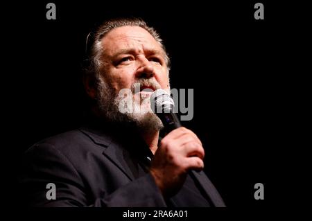 Russell Crowe Beim Trial screening des Kinofilm 'Maître et Commandant: L'extrême du monde / Maître et Commandant: Bis ans Ende der Welt' auf dem 57. Internationalen Filmfestival Karlovy Vary 2023 im Hotel Thermal. Karlsbad, 01.07.2023 Banque D'Images