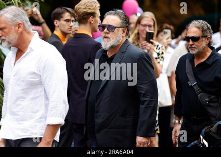 Russell Crowe Beim Trial screening des Kinofilm 'Maître et Commandant: L'extrême du monde / Maître et Commandant: Bis ans Ende der Welt' auf dem 57. Internationalen Filmfestival Karlovy Vary 2023 im Hotel Thermal. Karlsbad, 01.07.2023 Banque D'Images