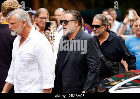 Russell Crowe Beim Trial screening des Kinofilm 'Maître et Commandant: L'extrême du monde / Maître et Commandant: Bis ans Ende der Welt' auf dem 57. Internationalen Filmfestival Karlovy Vary 2023 im Hotel Thermal. Karlsbad, 01.07.2023 Banque D'Images