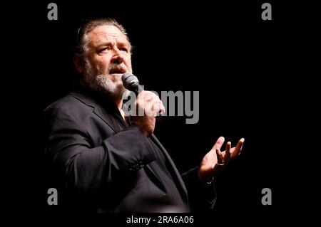 Russell Crowe Beim Trial screening des Kinofilm 'Maître et Commandant: L'extrême du monde / Maître et Commandant: Bis ans Ende der Welt' auf dem 57. Internationalen Filmfestival Karlovy Vary 2023 im Hotel Thermal. Karlsbad, 01.07.2023 Banque D'Images