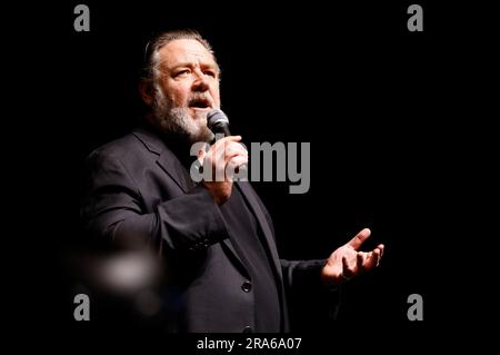 Russell Crowe Beim Trial screening des Kinofilm 'Maître et Commandant: L'extrême du monde / Maître et Commandant: Bis ans Ende der Welt' auf dem 57. Internationalen Filmfestival Karlovy Vary 2023 im Hotel Thermal. Karlsbad, 01.07.2023 Banque D'Images