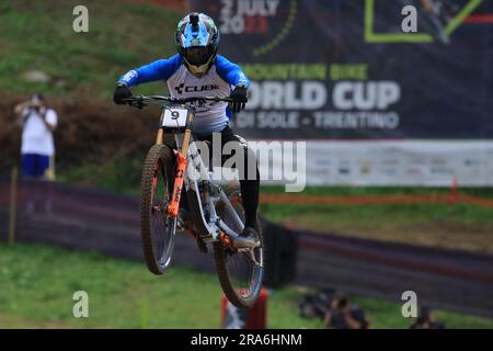 1st juillet 2023, Daolasa di Commezzadura, Val di Sole, Trentin, Italie; UCI Mountain Bike World Cup ; course de descente, Danny Hart (GBR) Banque D'Images