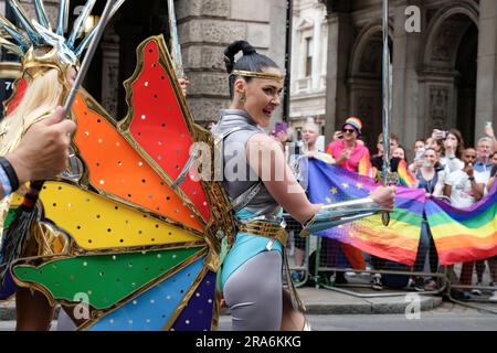 Londres, Royaume-Uni. 1st juillet 2023. People march The Pride in London Parade 2023. Laura Gaggero/Alamy Live News Banque D'Images