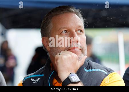Spielberg, Autriche. 1 juillet 2023. Formule 1 Rolex Grand Prix autrichien au Red Bull Ring, Autriche. Sprint Race en photo : Zak Brown, directeur général de l'équipe McLaren F1 © Piotr Zajac/Alamy Live News Banque D'Images