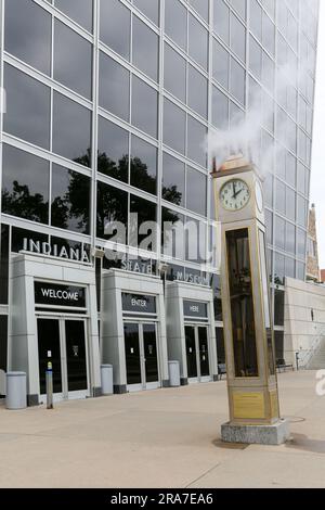 Horloge à vapeur de l'Indiana Banque D'Images