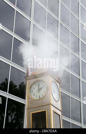 Horloge à vapeur de l'Indiana Banque D'Images