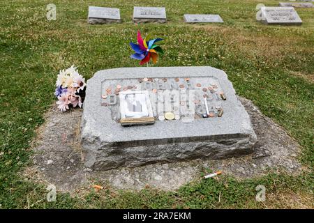 Cimetière grave de John Dillinger Crown Hilll à Indianapolis, Indiana Banque D'Images
