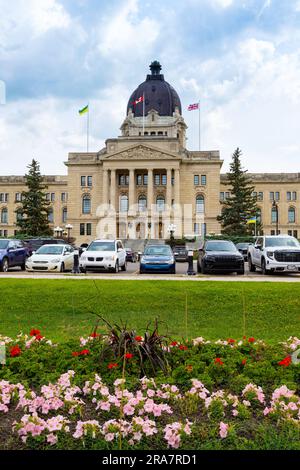 REGINA (Saskatchewan), CANADA, le 24 JUIN 2023 : l'Assemblée législative de la Saskatchewan à Regina. La ville est la capitale provinciale de la Saskatchewan. Banque D'Images