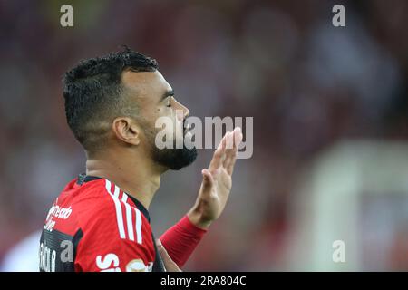 1st juillet 2023: Stade Maracana, Rio de Janeiro, Brésil: Campeonato Brasileiro football, Flamengo versus Fortaleza; Fabr&#XED;cio Bruno de Flamengo crédit: Action plus Sports Images/Alamy Live News Banque D'Images