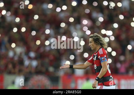 1st juillet 2023: Stade Maracana, Rio de Janeiro, Brésil: Campeonato Brasileiro football, Flamengo versus Fortaleza; David Luiz de Flamengo crédit: Action plus Sports Images/Alamy Live News Banque D'Images